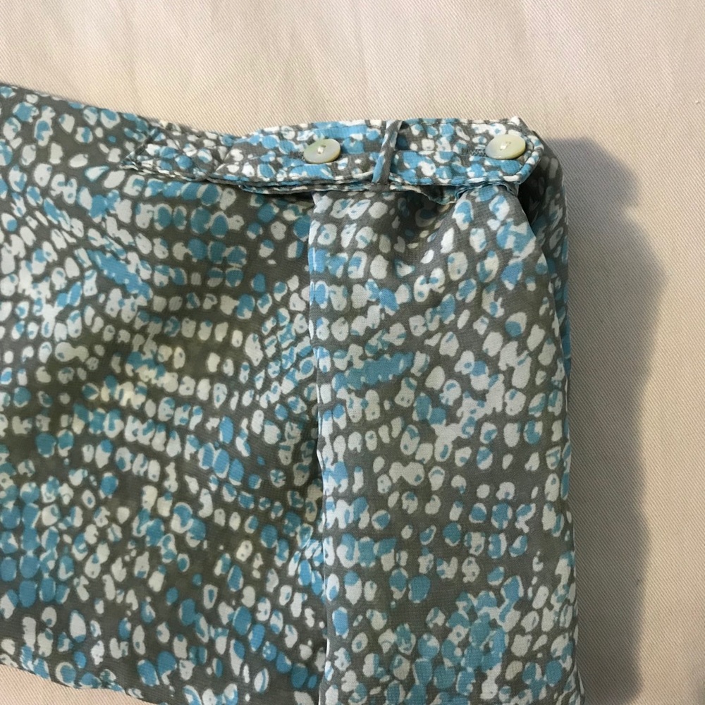 Apt 9 Woman’s Blouse Size S Blue green cream. - Picture 3 of 7